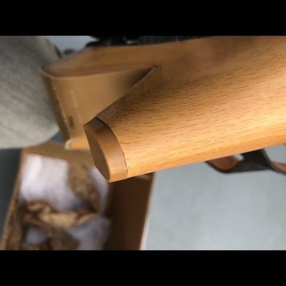 Lucky 🍀 Brand open toed faux-wooden heeled platforms - Picture 8 of 15